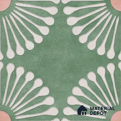 Floral Wall Tile TL 07245 B Plana 4004 Granula 1 ft x 1 ft Ceramic Matte Finish - 9 mm  | 2 mm Spacer is Mandatory | Please Expect a Slight Variation of Pattern (Sample)